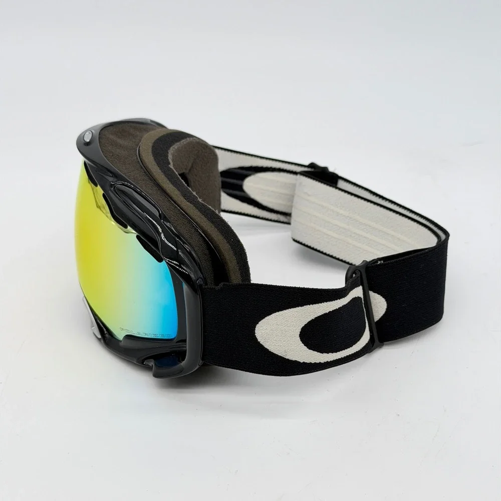 Oakley Splice Snow Goggles Black Frame Fire Iridium Polarized Lens Ski Snowboard